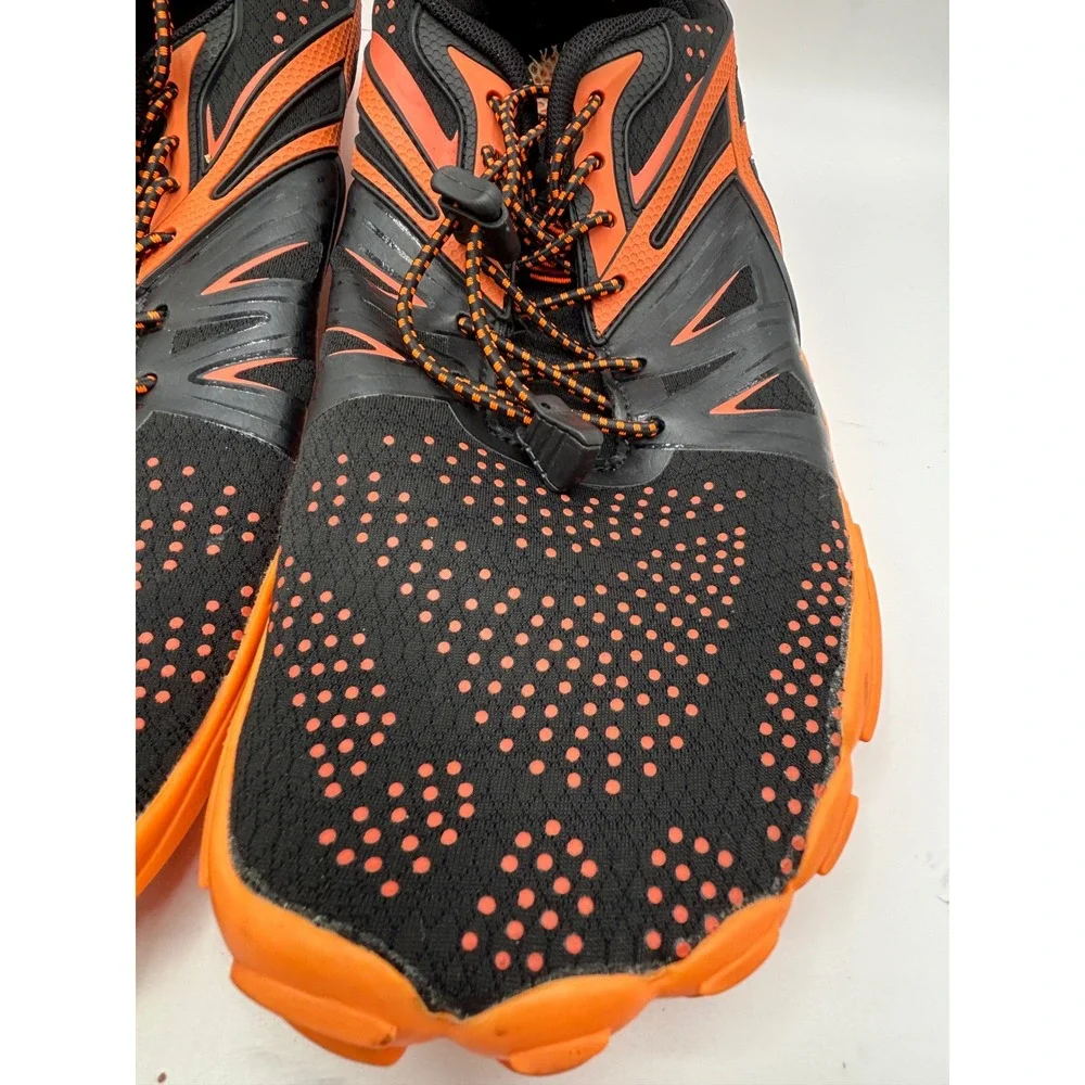 L-RUN Men's Water Shoes EU 47 US 13 Black Orange Barefoot Beach Quick Dry Hiking